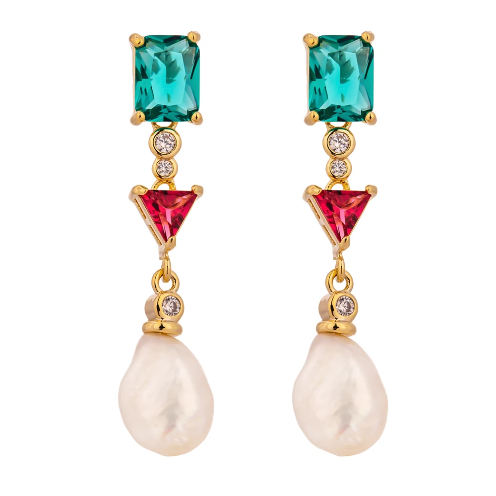 Pearl Earrings,Zircon Earrings,Earrings 