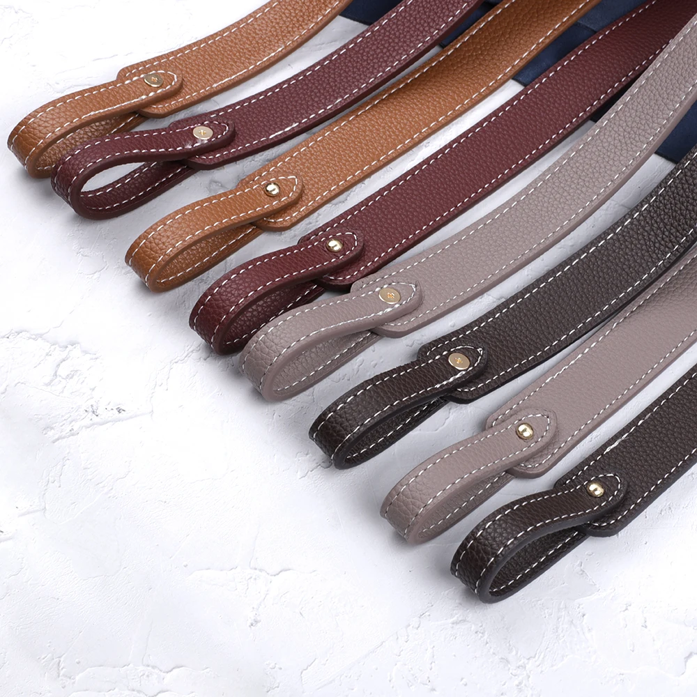 2pcs/pai Bag Strap Pu Leather Bag Handle Adjustable Handle Strap Lady