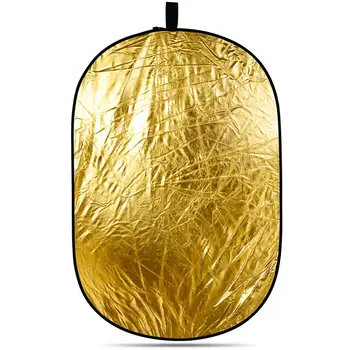 Neewer 5-in-1 Photography Light Reflector with 6-Pack Backdrop Clamps Kit: Oval 24x35 Inches/60x90 cm Collapsible Reflector Disk detail image