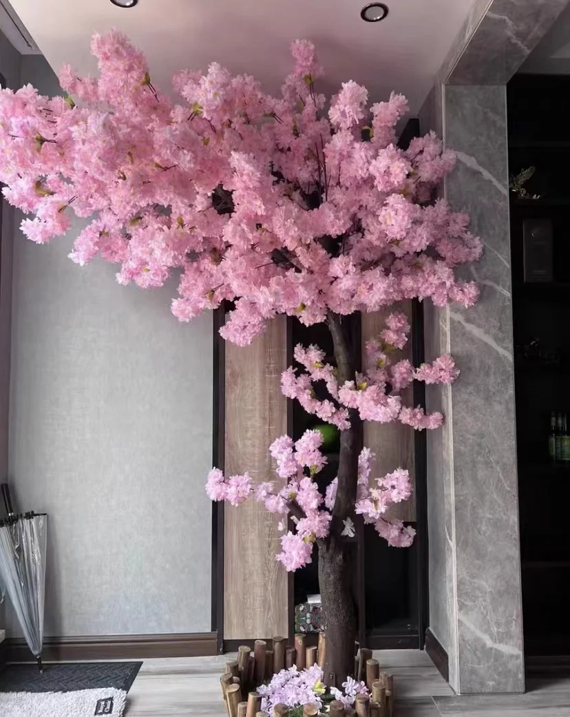SPRING PLANTING Artificial Cherry Blossom Tree Outdoor Wedding Hotel Decoration Customized pink Artificial Cherry Tree