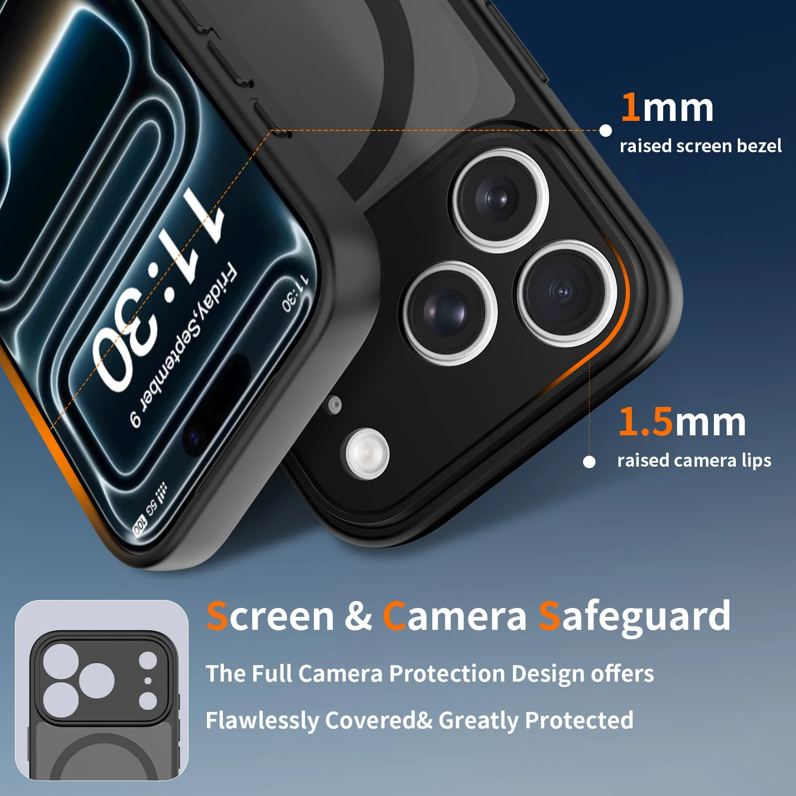 product factory manufacture acrylic tp skin feel matte semi transparent magnetic closure phone case for iphone 17 pro max laudtec-2