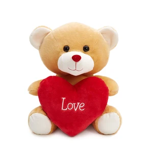 ODM Custom Adorable Love Heart Soft Toy Stuffed Festival Plush Teddy Bear for Valentine's Gift
