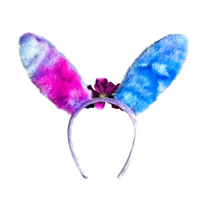 Colorful Children's Girls' Bunny Ears Headband with Glittery Details and Flower Decoration for Cosplay Party Costume Accessories