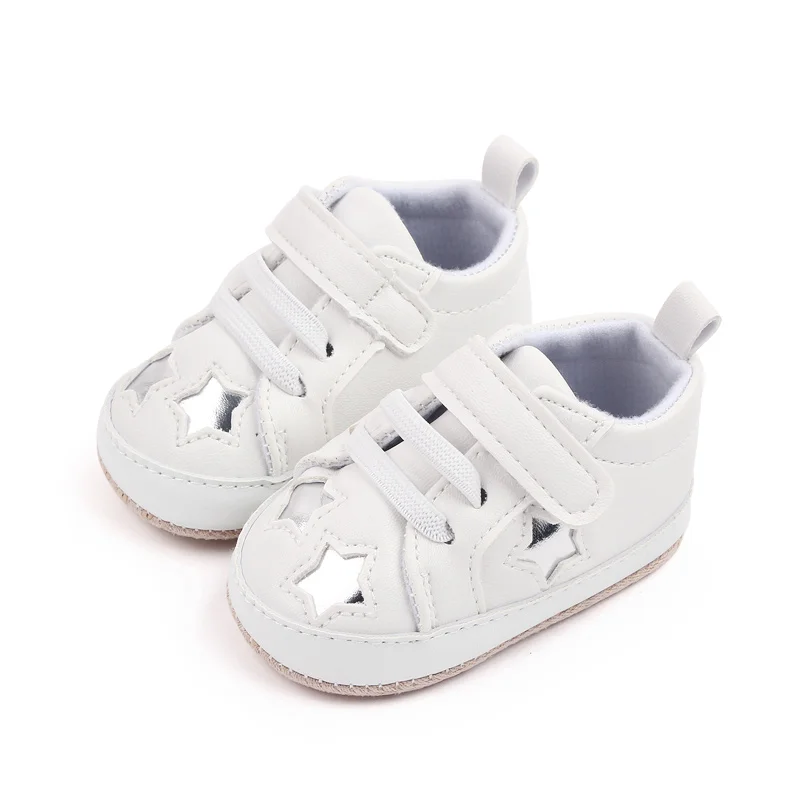 Sofe PU leather star design toddler baby boy sneakers shoes casual boy newborn infant shoes details
