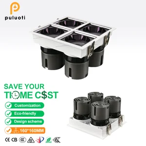 Modern Design Indoor Home Office Square Built-in Adjustable LED Spotlight Full-spectrum High Color Rendering Index Eye-friendly