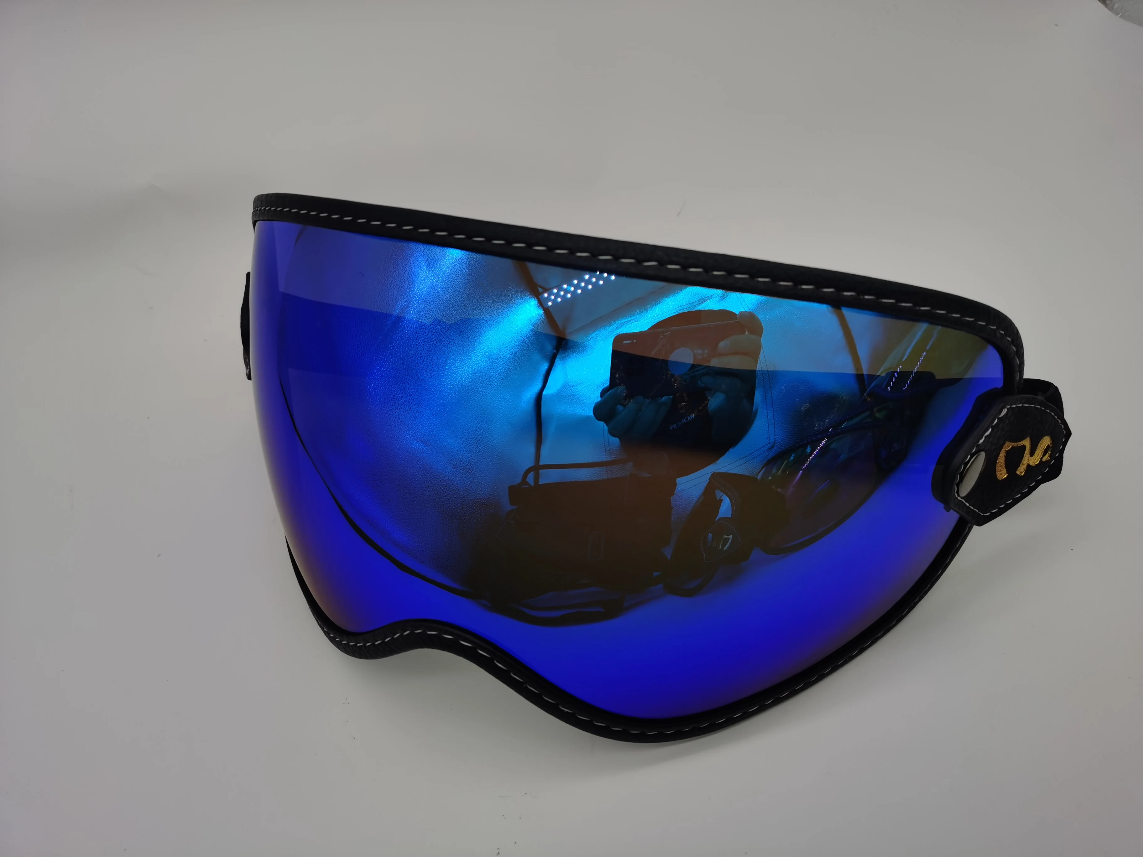 Custom Cool Retro Motorcycle Helmets with Goggles for Vintage Classical Helmet