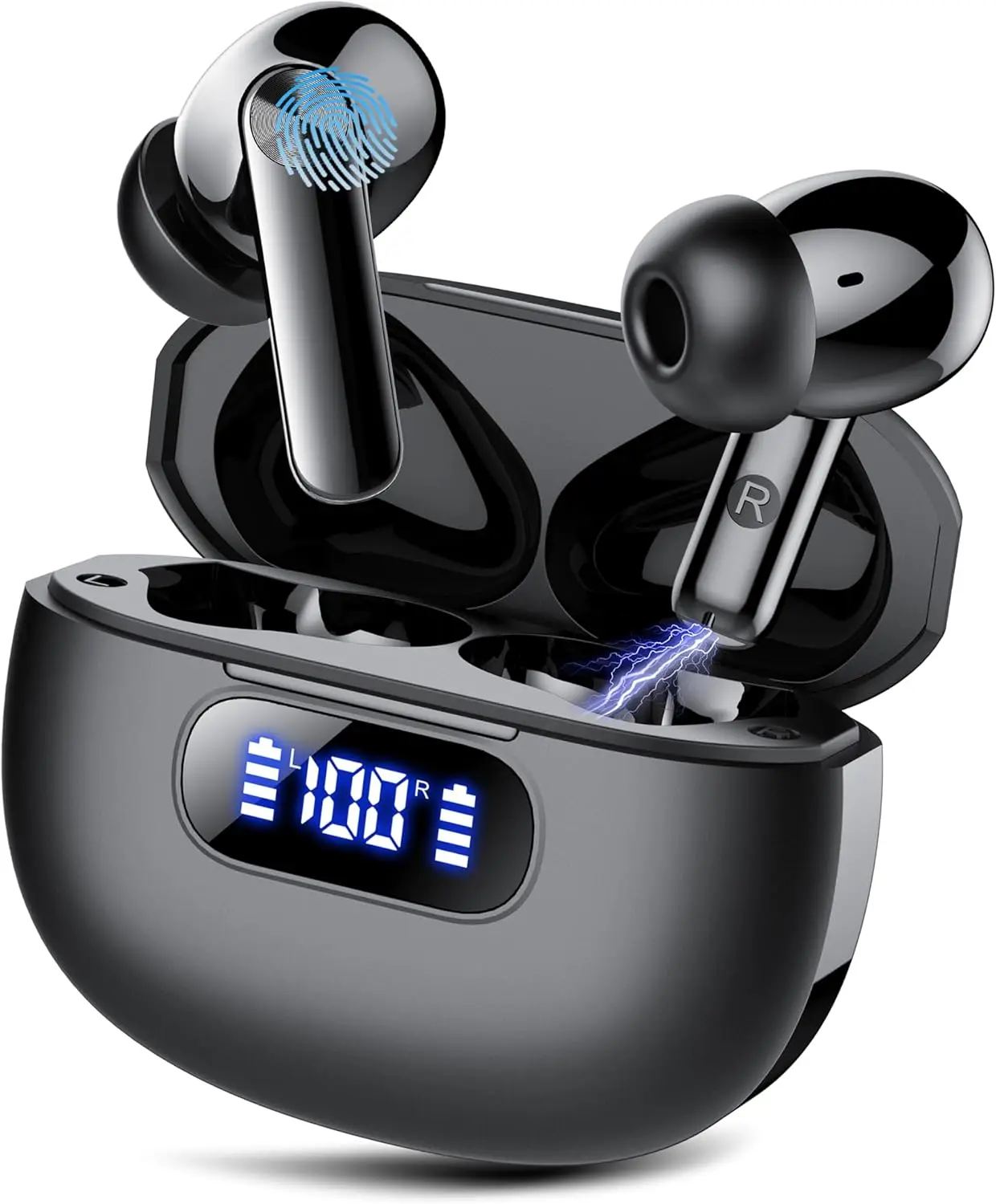 Tws In-ear Handfree Headphones Hifi Stereo Wireless Gaming Headset with Mic Earphone Led Noise Cancelling Bluetooth Tws Earbuds