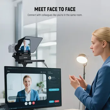 Neewer X11 Aluminium 2-in-1 Teleprompter with Monitor for Interview Use detail image