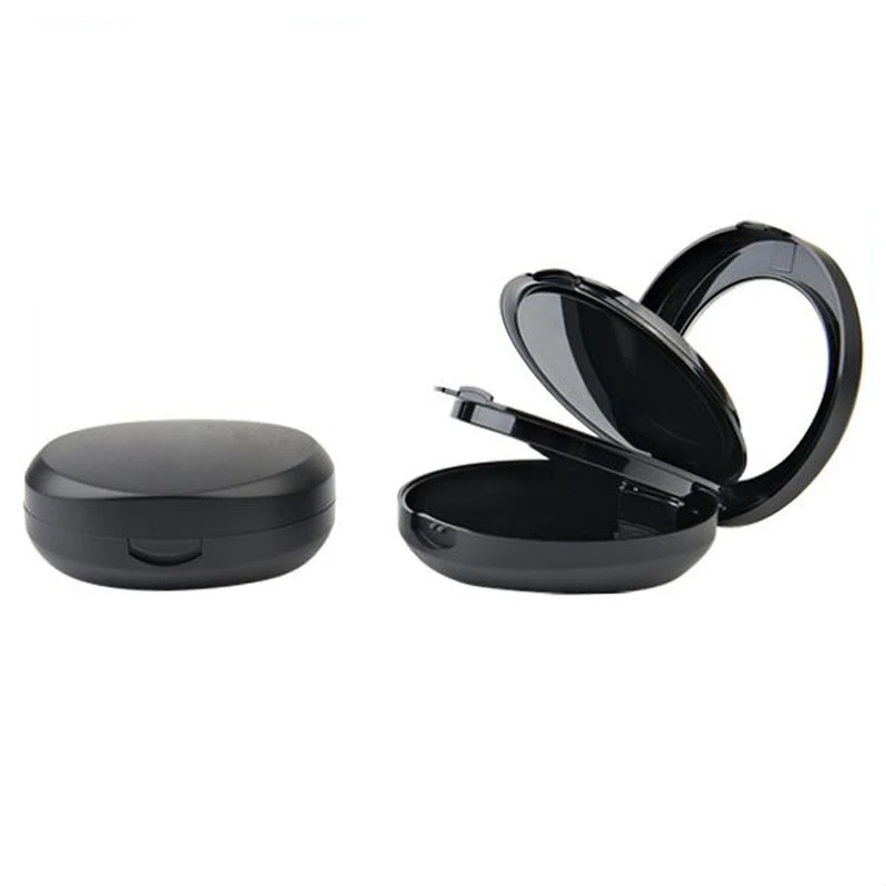 3 Layer Compact Makeup Container Round Empty Multi Layers Stackable Compact Powder Case Cosmetic Packaging
