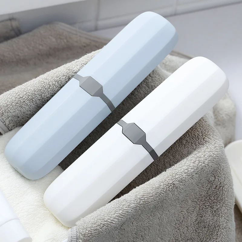 Travel toothbrush case Convenient creative simple brushing case Student travel supplies Dustproof plastic toothbrush cup