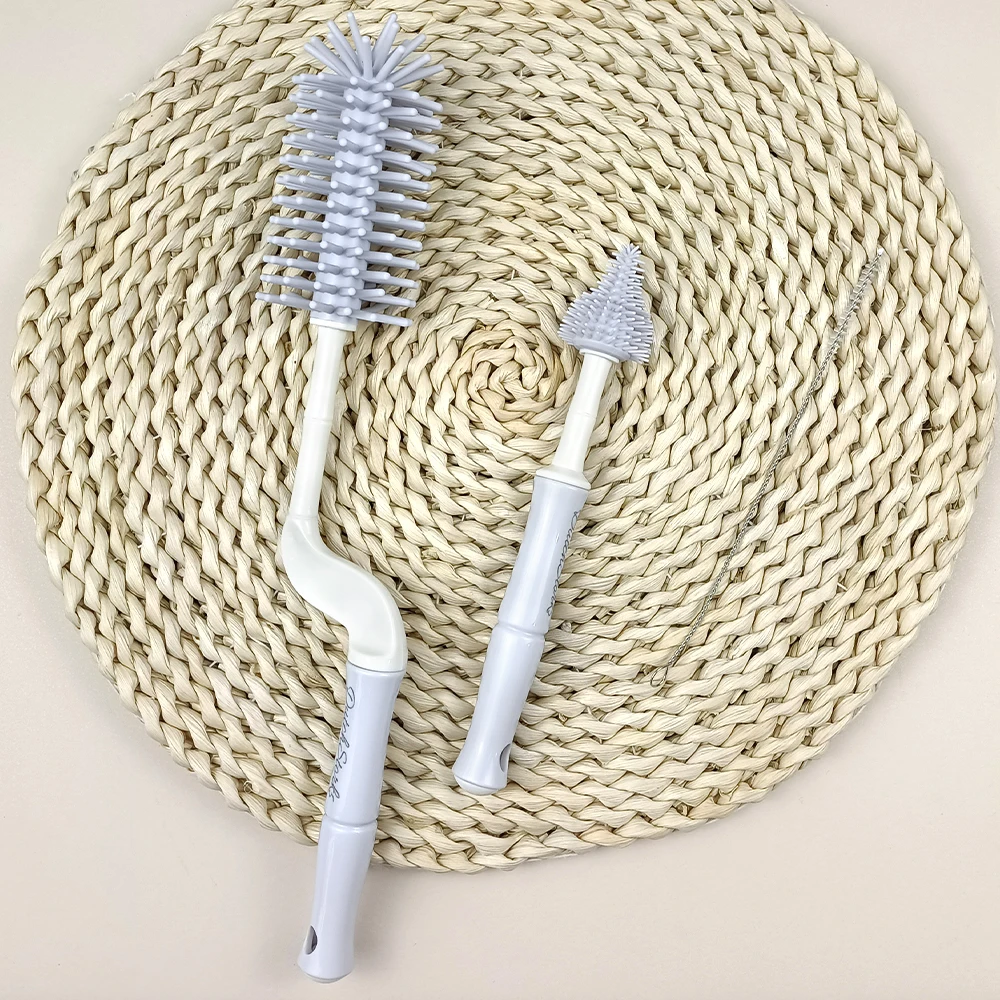 OEM ODM дизайн силиконовый поставщик для кормления детей молочная бутылка вращающаяся щетка мягкие щетки