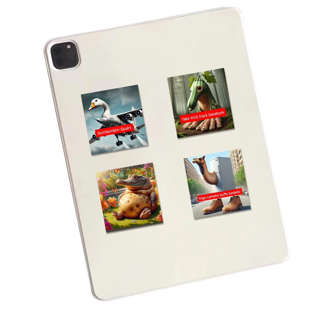 Pack De 12 Pegatinas De Vinilo Impermeables – Diseños Divertidos De Animales Y Memes, Reutilizables, Ideales Para Portátil, Patinete, Coche Y Más