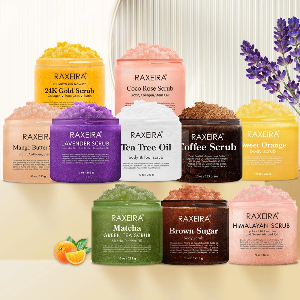 В наличии частная торговая марка органический Отшелушивающий кофе розовый лаванда гималайский скраб для ухода за