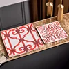 Square plate in chinese red