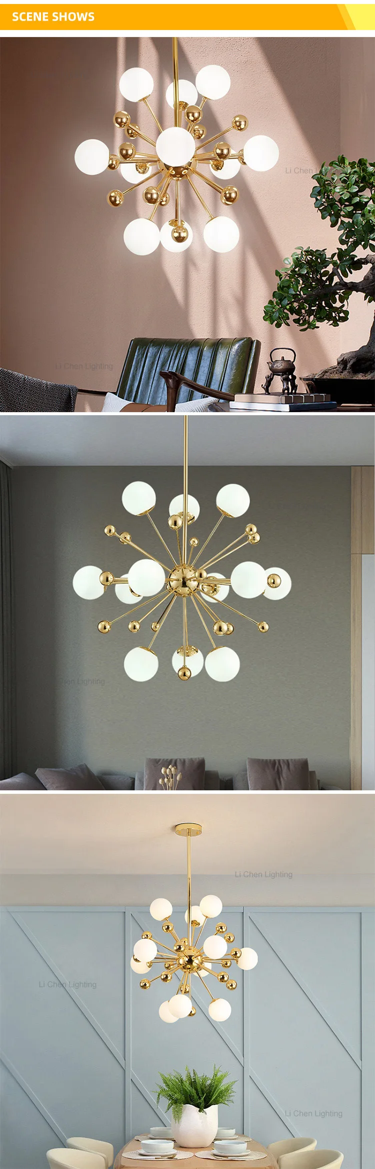 p0037 modern glass bubble chandelier luxury cluster globe pendant lamp for dining table chandelier-4