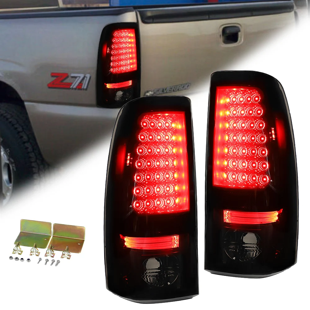 Fit for Chevy Silverado 1500/1500HD/2500/2500HD for Silverado 3500 2001-03 Led Tail Light Rear Lamps
