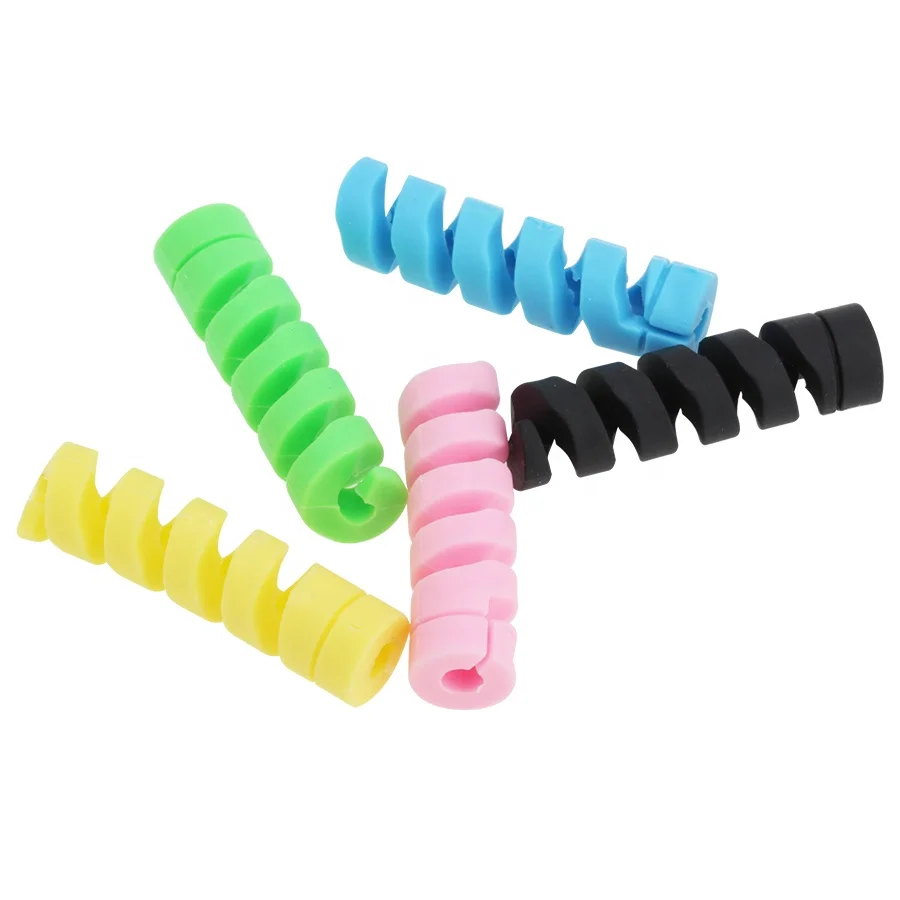 Spiral Cable Protector Data Line Silicone Bobbin Winder