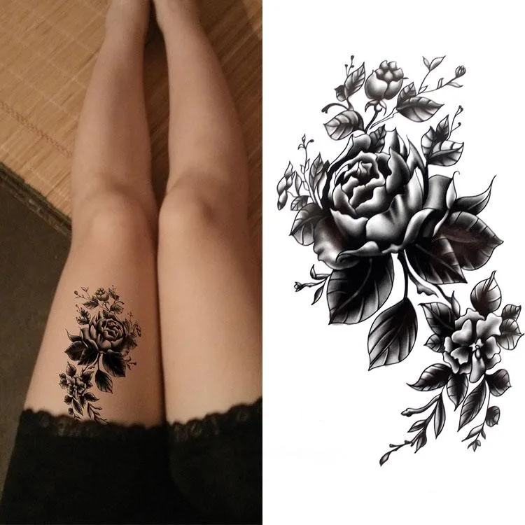 Adesivos De Tatuagem Temporária Com 25 Tipos, Plantas Para