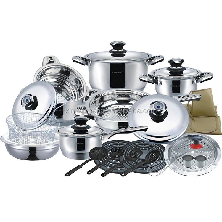 Stainless Steel Kitchen Cookware Set With Color Cooking Pot Set - Buy ...