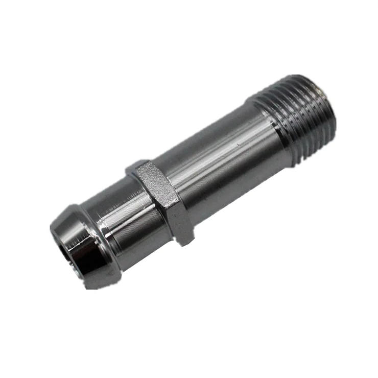 Sbc Bbc 1/2" Npt 3/4" Barb Chrome Steel Fitting For Water Pump Heater