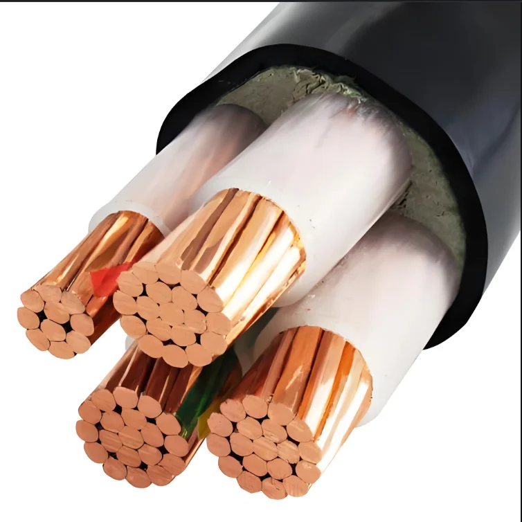 0.6/1kv pvc insulated xple sheathed 4/3+1 core pure copper conductor yjv/U1000/r2v power cable 1.5mm 4mm 75mm 95mm 180mm 300mm