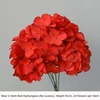 Hortensias rojas de 5 tallos (sin hojas)