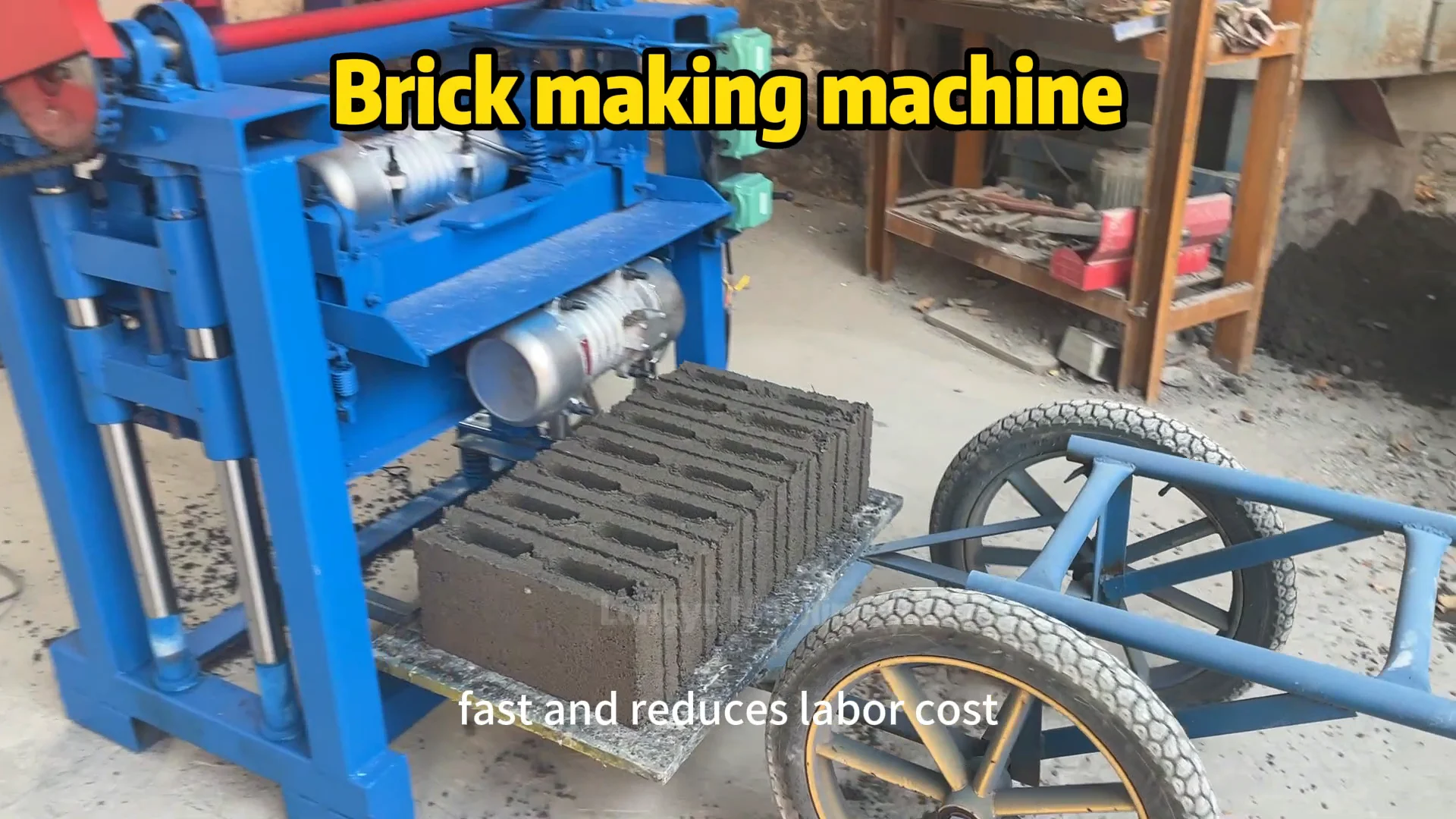 Cement Brick Production Line Semi-automatic Small Brick Machine - Buy ...