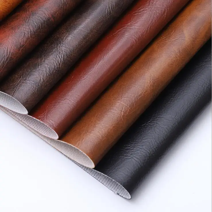 Hot Sale Two-Tone Color and High Gloss PVC Artificial Leather for Making Sofa/Car Seat/Furniture