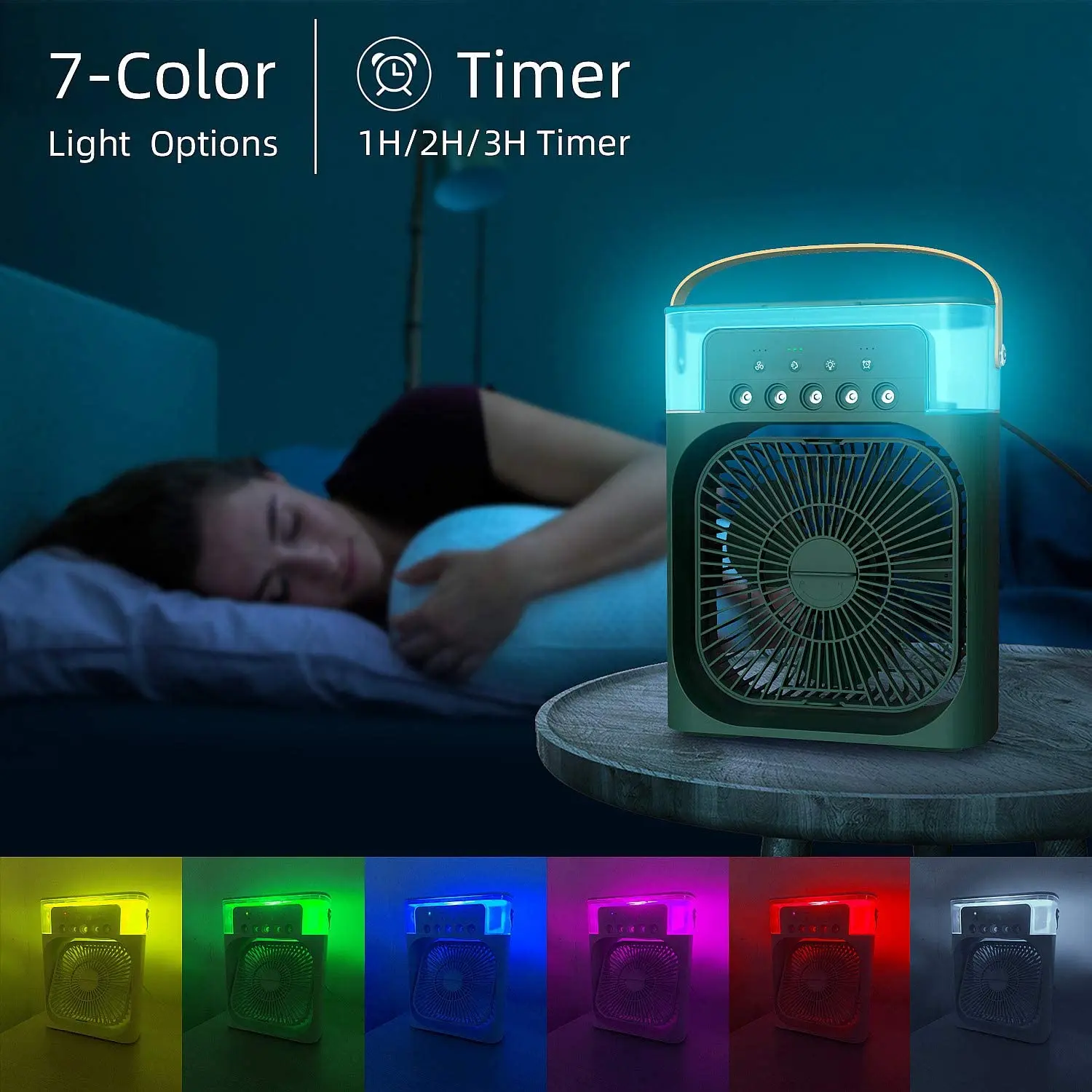 2021 Verkaufsschlager: USB-Luftkühler mit Nebelfunktion, Mini-Tischventilator, 3 Geschwindigkeitsstufen, elektrisch, aus Kunststoff, für den Haushalt_voghion.com