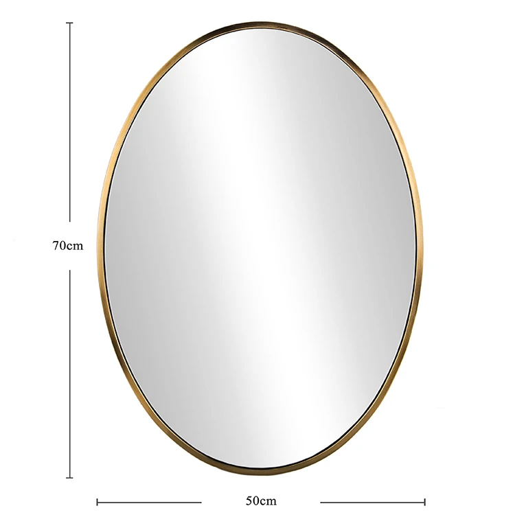 Modern Frame Mirror Copper Customized Design Decorative Bathroom Mirror Home Decor