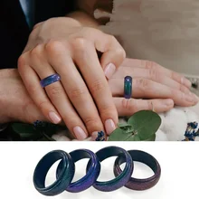 New Design Star Finger Rings Bands Set Engagement Silicone Wedding Ring for Men and Women Couple Wedding Band Ring