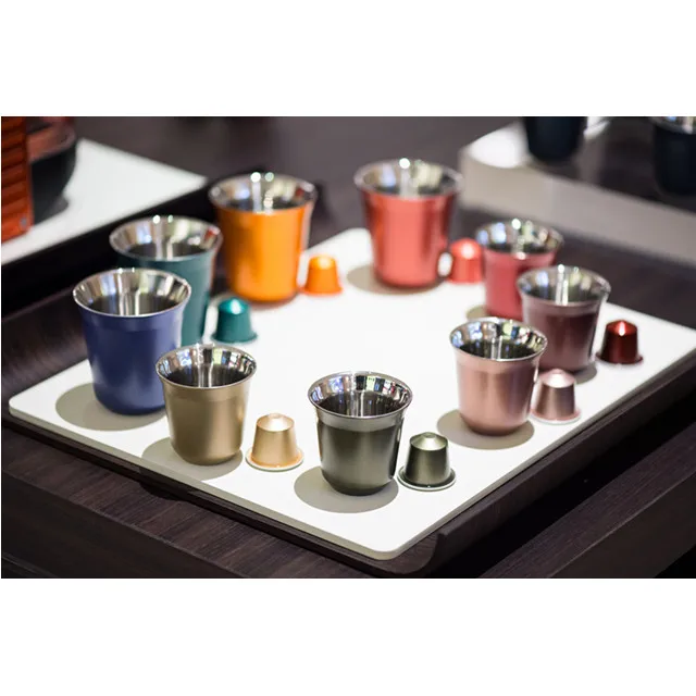 Kan Mindst Medicinsk Wholesale 80ml Double Wall Nespresso Cup Lungo Set in Stainless Steel  Coffee Pixie Cup Water Mug From m.alibaba.com