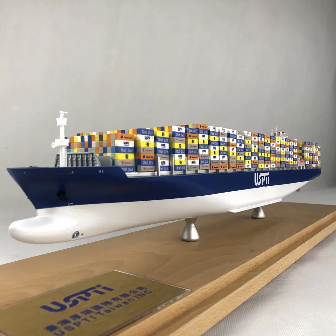 X O.A.S Factory's 65cm Container Ship Model for Hobby Display Cases Freight Forwarder & Ship Model Maker's Gift