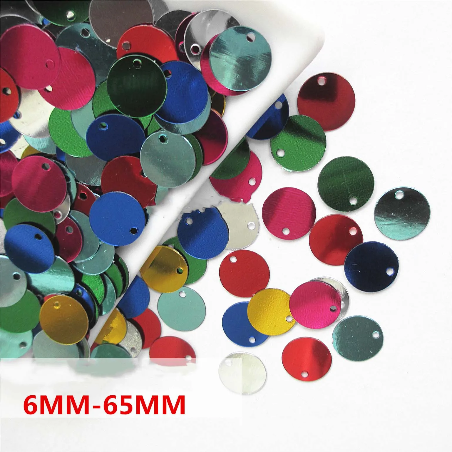 6 мм до 30 Diy аксессуары для одежды материал вечеринки круглые рождественские блестки конфетти красочные ПВХ с отверстием