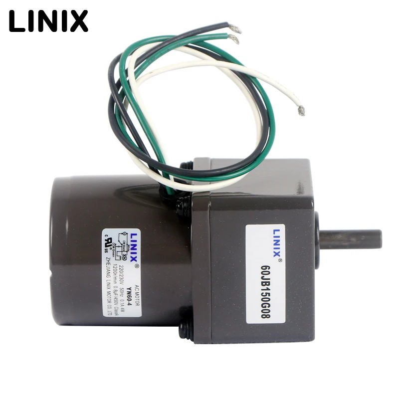 Linix AC gear motor 4W 60mm YN60-/-4/60JB-G0832 single-phase 