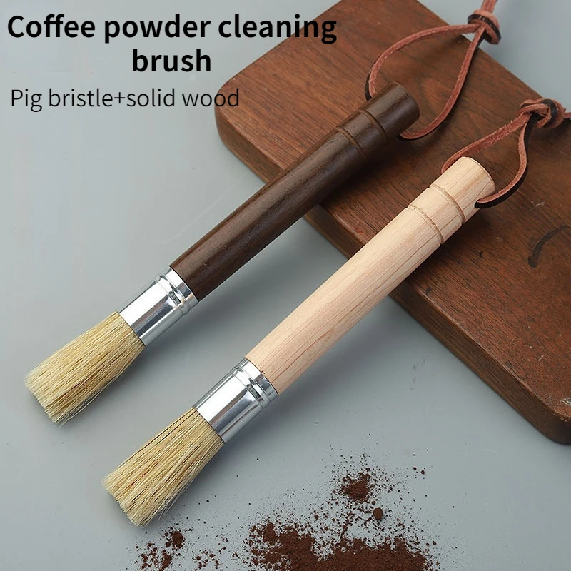 2pcs Wooden Coffee Bar Cleaning Brush, Custom Engraving, Barista Gift - UK