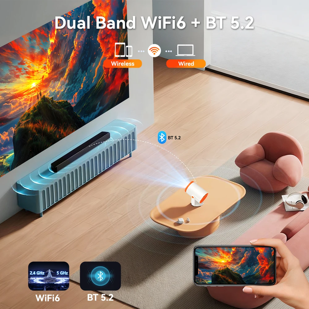 Mini Portable Android 4K Projector - Image 9