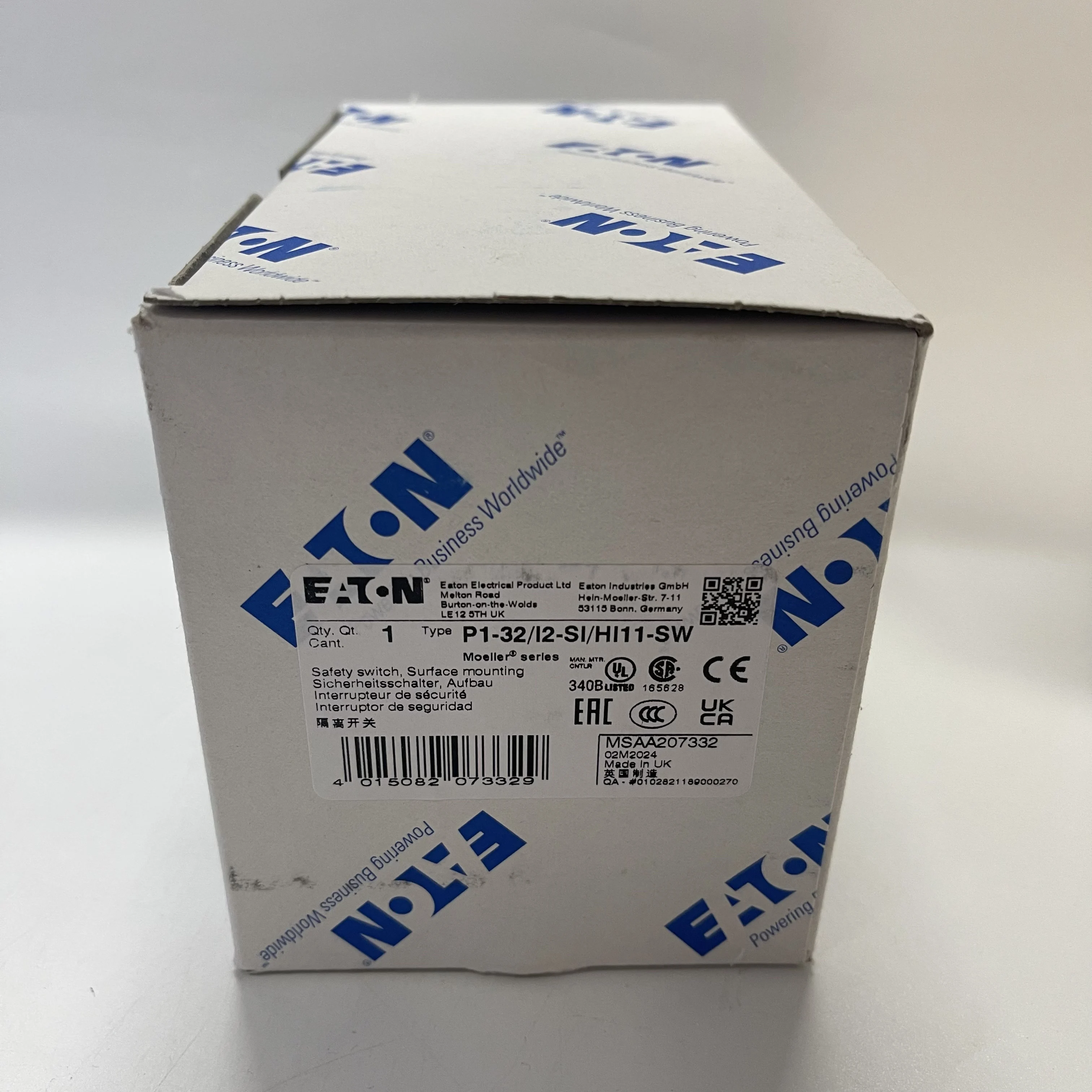 Eaton Safety Switch P1-32/I2-SI/HI11-SW Eaton Safety Switch P1-32/I2-SI/HI11-SW