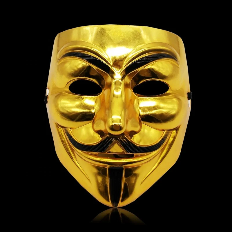 V for Vendetta Anonymous Mask Gold