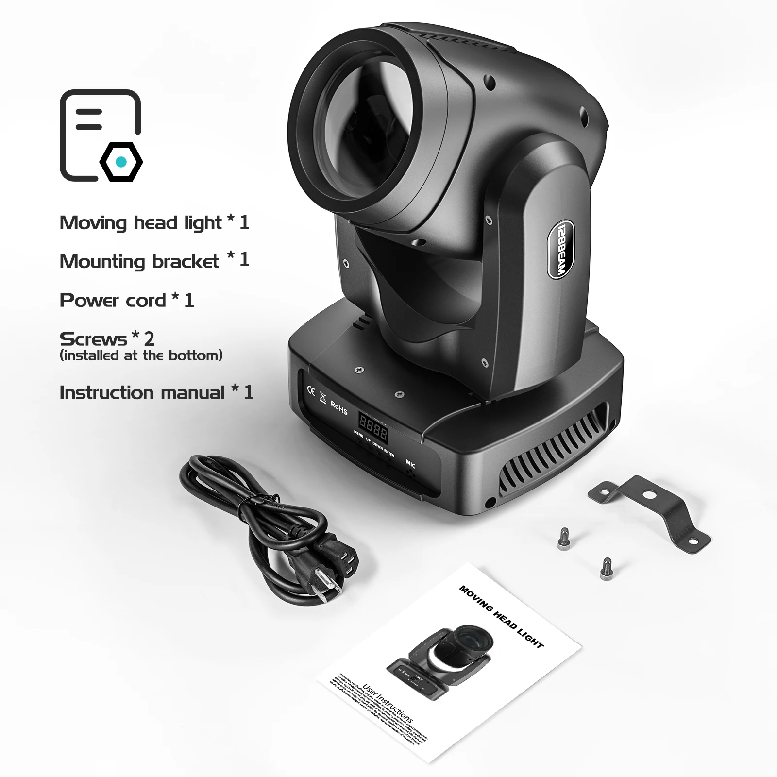 150W 18 Prism 8 Gobo Beam Movinghead Lights for Stage & Clubs