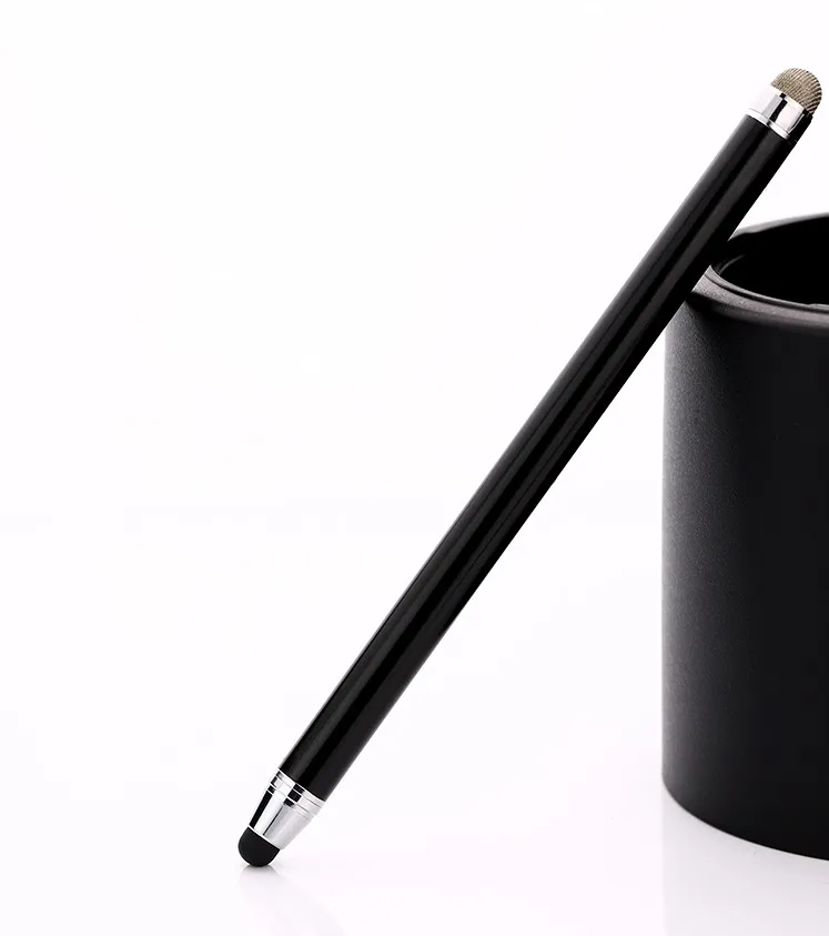 Металлическая заводская цена 2 в 1 стилус с логотипом на заказ с силиконовым наконечником стилус наконечник Рождественский подарок сенсорная ручка с сетчатым наконечником