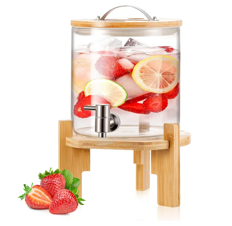 Wholesale Borosilicate Glass Bar 3l,5l Glass Drink Dispenser With Tap Buy Glass Drink