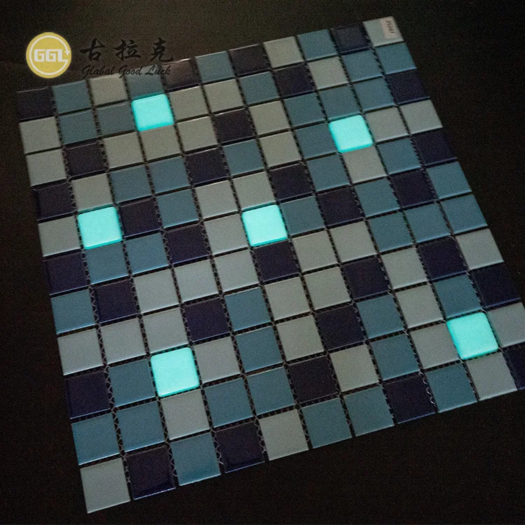 Pool Project Fluorescent Luminous Mosaic Swimming Pool Ceramic Mosaic Tile