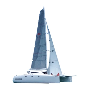 A catamaran sailboat, an ideal ship type for sea travel