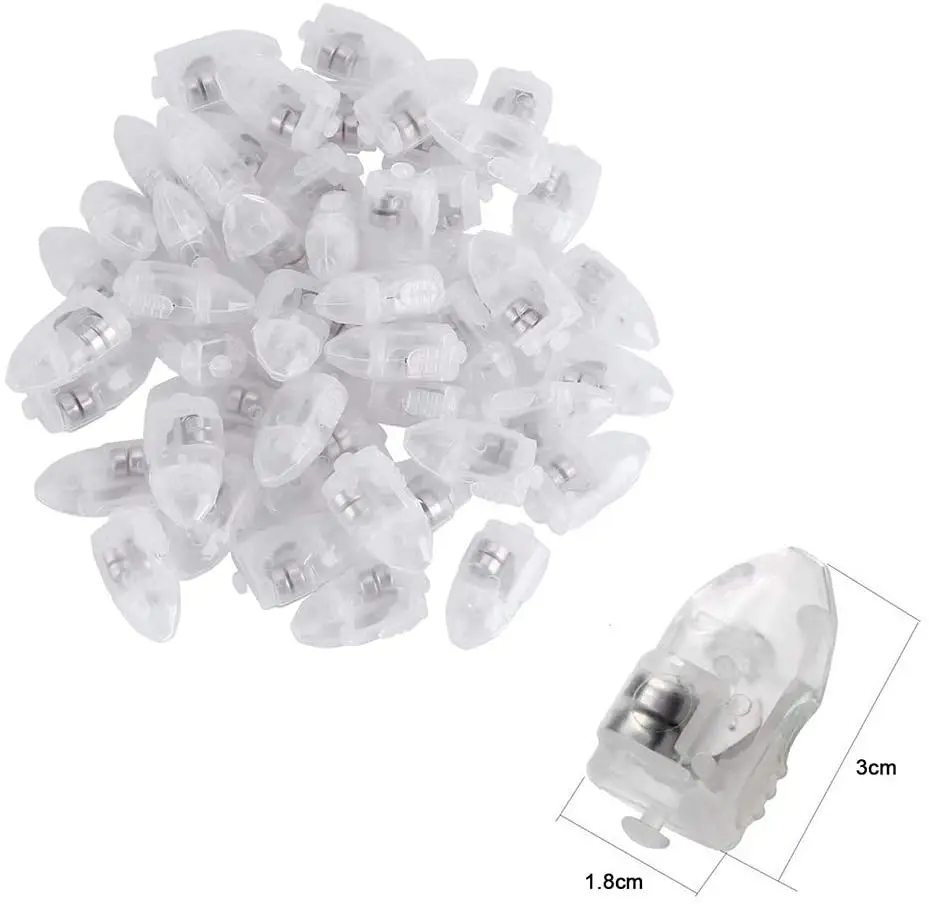 Encham 30 stuks ballonlampen, mini-led, warmwit, voor papieren lantaarns, werkt op batterijen, voor Halloween, pompoenlicht, voor verjaardag, feest, bruiloft, decoratie, Kerstmis