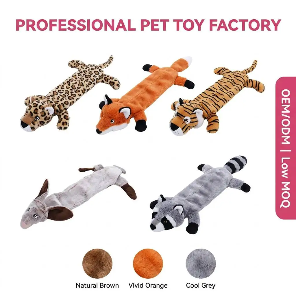 Durable No Stuffing Plush Dog Toy Squeaky Chew Resistant Teeth Grinding Interactive Pet Supplies for Puppy Training and Play