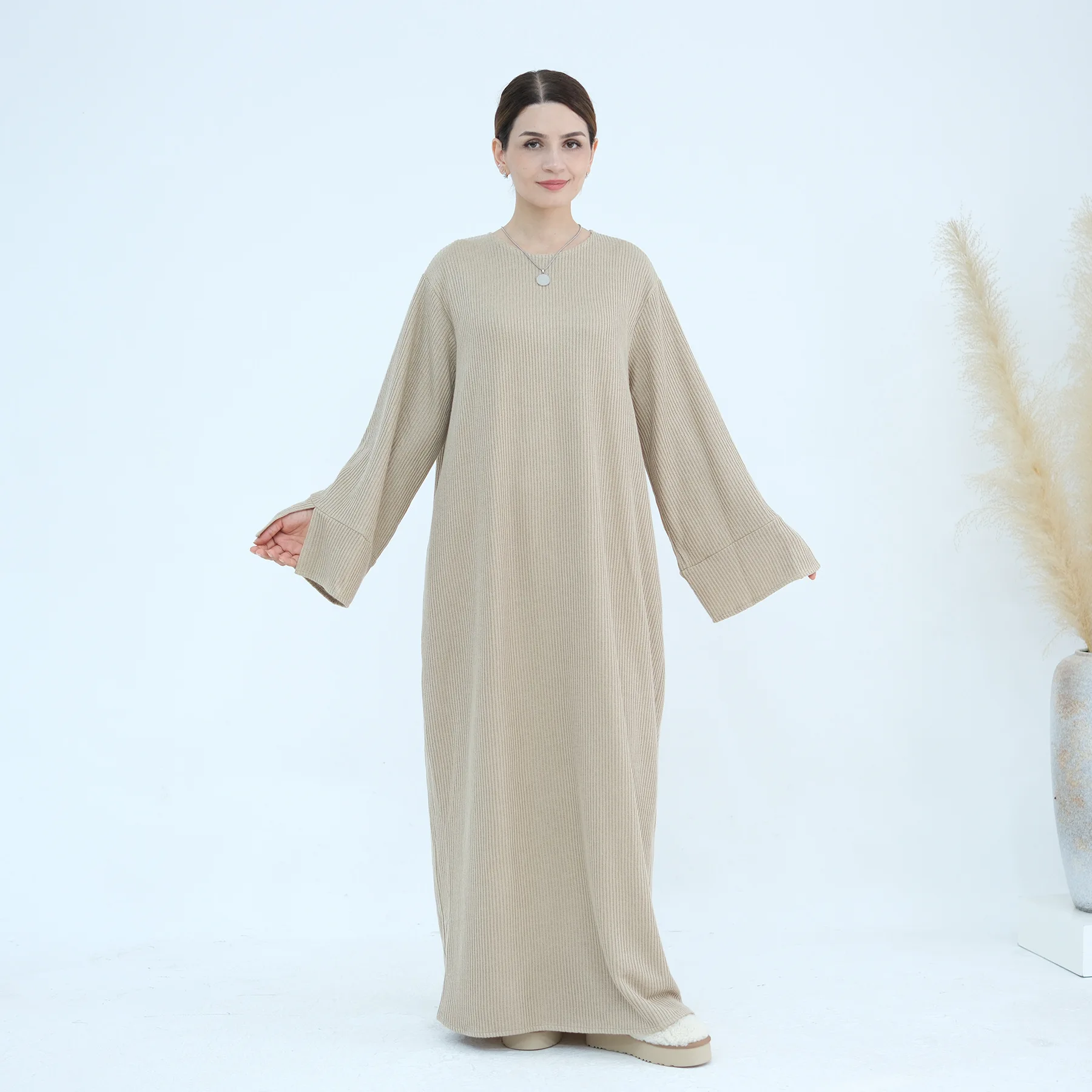 navy blue dress for baby girl 2024 Dubai Abayas Ramadan Robe Two Piece Abaya Set Muslim Fashion Islamic  Clothing for Muslim Women Turkish Dresses Prayer Dress main image 0