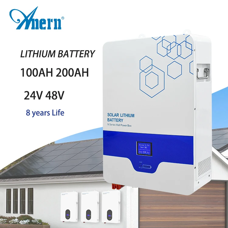 Anern Solar Lithium Ion Batteries Solution 100AH 200AH Home Solar Energy Storage Battery
