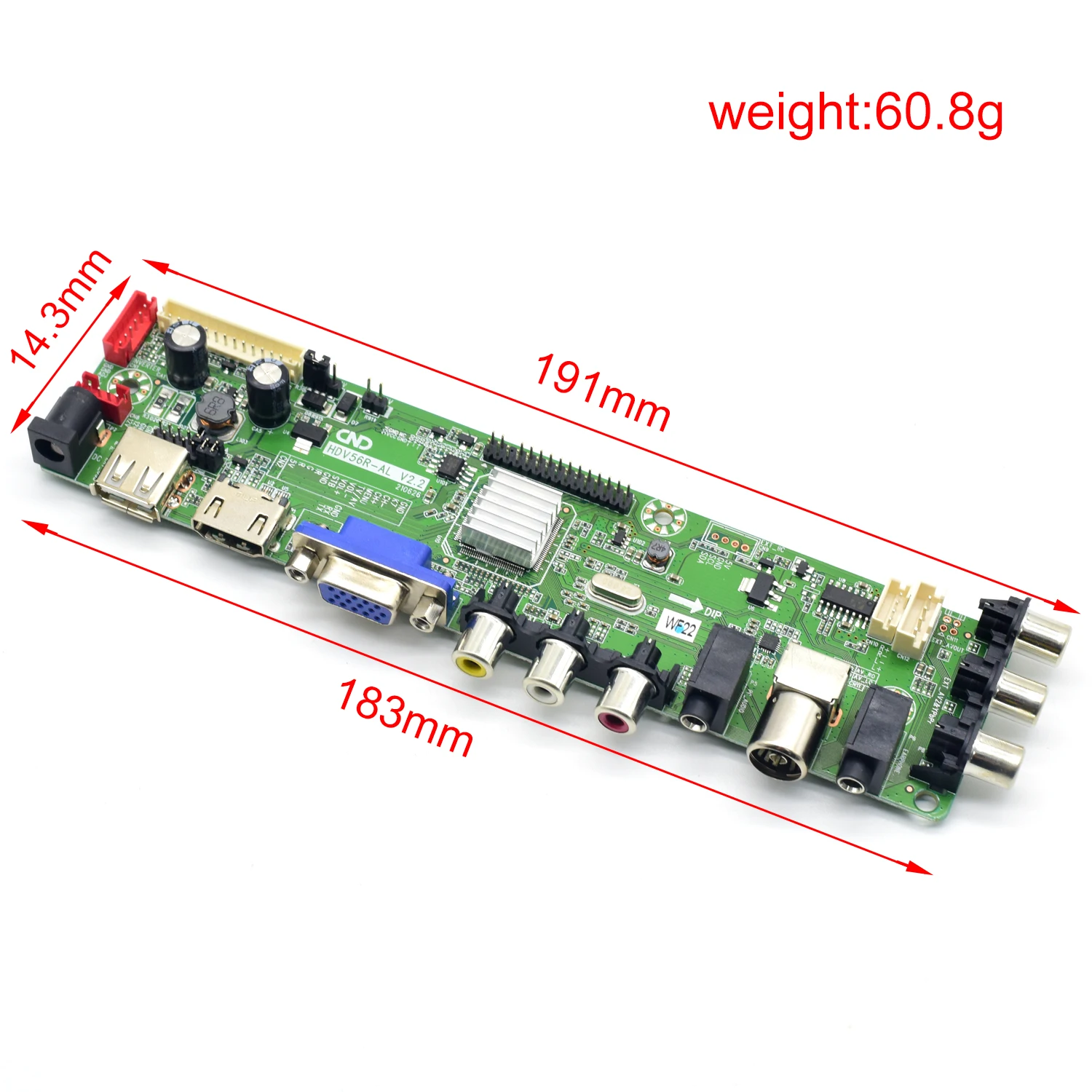 LCD Control Board For M201EW02 V1, M220EW01 V2 – HD, VGA, AV, USB, 1680x1050