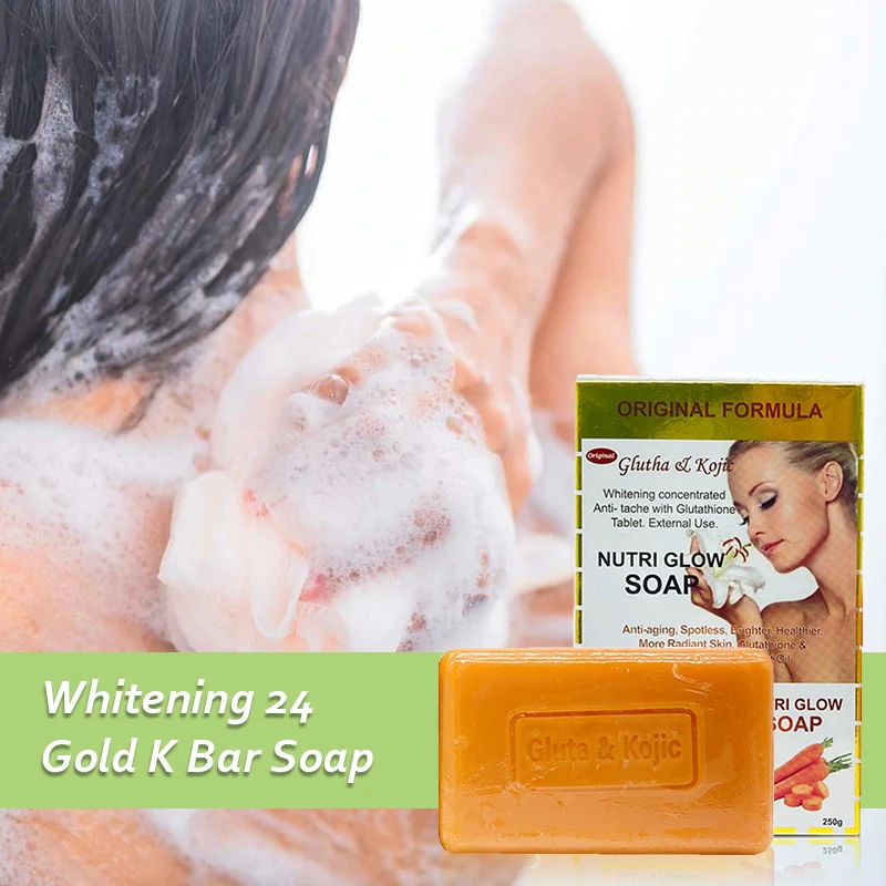 Lot De 5 Savons Blanchissants Gluta Wink White - Authentique - Parfum Herbal - Fabriqué En Thaïlande